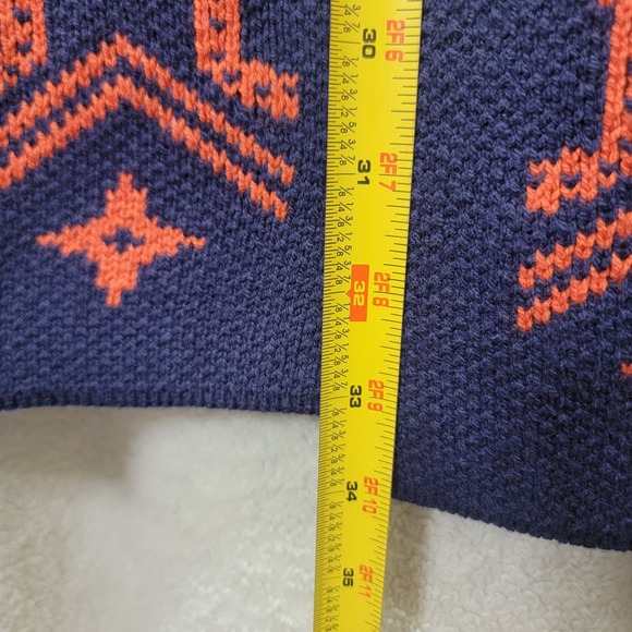 Lucky Brand NWT $149 Open Draped Long Cardigan LG Aztec Western Rodeo Horseshoe - Picture 13 of 13